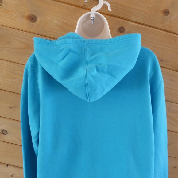 GAP LOGO Hoodie Sweatshirt Light Pastel Blue Cotton Blend Size XL - Picture 7 of 9